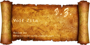 Volf Zita névjegykártya