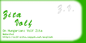 zita volf business card